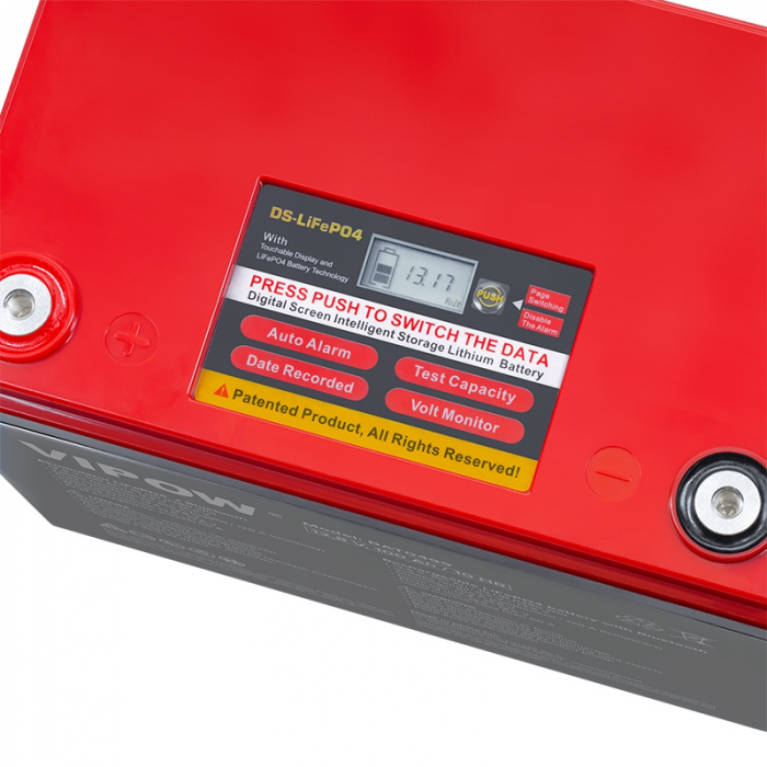 Acumulator lifepo4 vipow 12V 100AH, fara mentenanta, 260x215x170 mm [2]