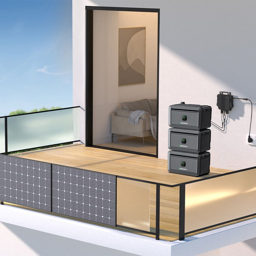 Acumulator solar de stocare 2048Wh Growatt Noah2000 LiFePO4, pentru sistem solar de balcon [6]