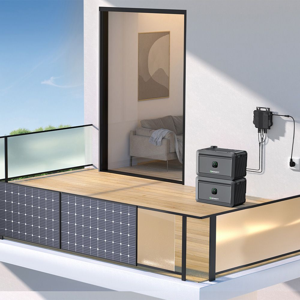 Acumulator solar de stocare 2048Wh Growatt Noah2000 LiFePO4, pentru sistem solar de balcon [5]