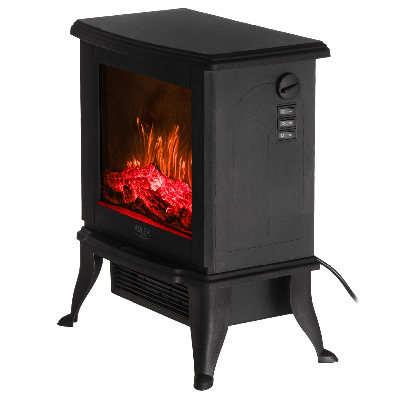 Semineu electric compact 1800W, sticla securizata, ceramica, efect flacara 3D [3]