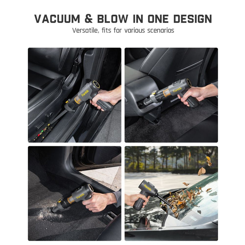 Aspirator auto portabil Fanttik Slim V9 Mix, 4 in 1, putere de aspirare 12.000 Pa, afisaj LCD smart [3]