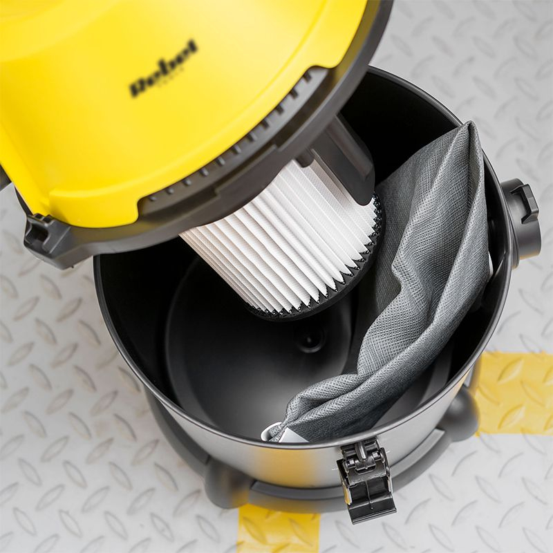 Aspirator industrial Uscat si Umed 2 in 1 Rebel, 1400 W, 15 l, filtru HEPA, filtrare F8, roti, maner transport, Wet & Dry Rebel [6]