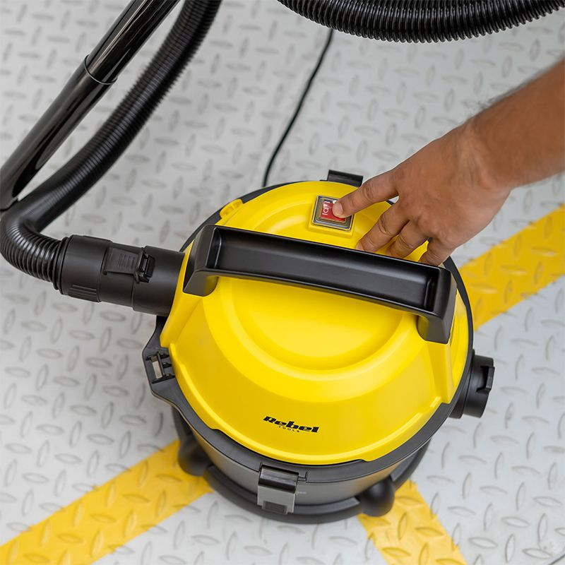 Aspirator industrial Uscat si Umed 2 in 1 Rebel, 1400 W, 15 l, filtru HEPA, filtrare F8, roti, maner transport, Wet & Dry Rebel [5]