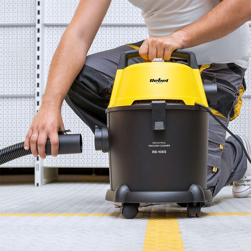 Aspirator industrial Uscat si Umed 2 in 1 Rebel, 1400 W, 15 l, filtru HEPA, filtrare F8, roti, maner transport, Wet & Dry Rebel [7]