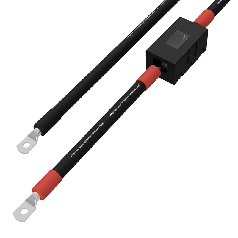 Cablu de baterie de 1,5 m 16 mm² cu suport de siguranță MIDI Conexiune cu bornă cu șurub la M8 [2]
