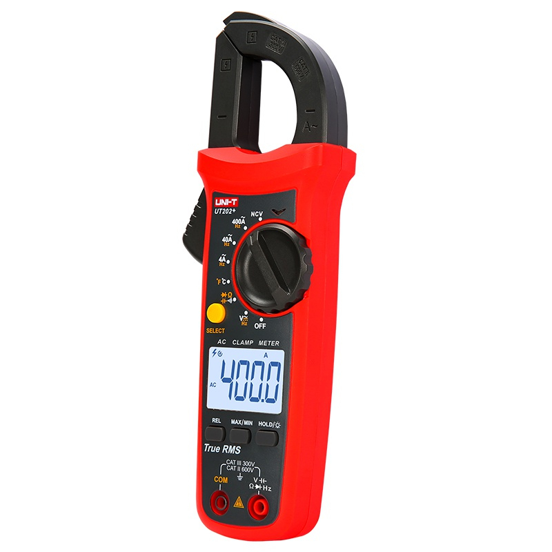 Clampmetru Digital Uni-T UT202, True RMS, Autoscalare, 600A AC, Capacitate, Frecventa, Testare Diode, Buzzer [3]