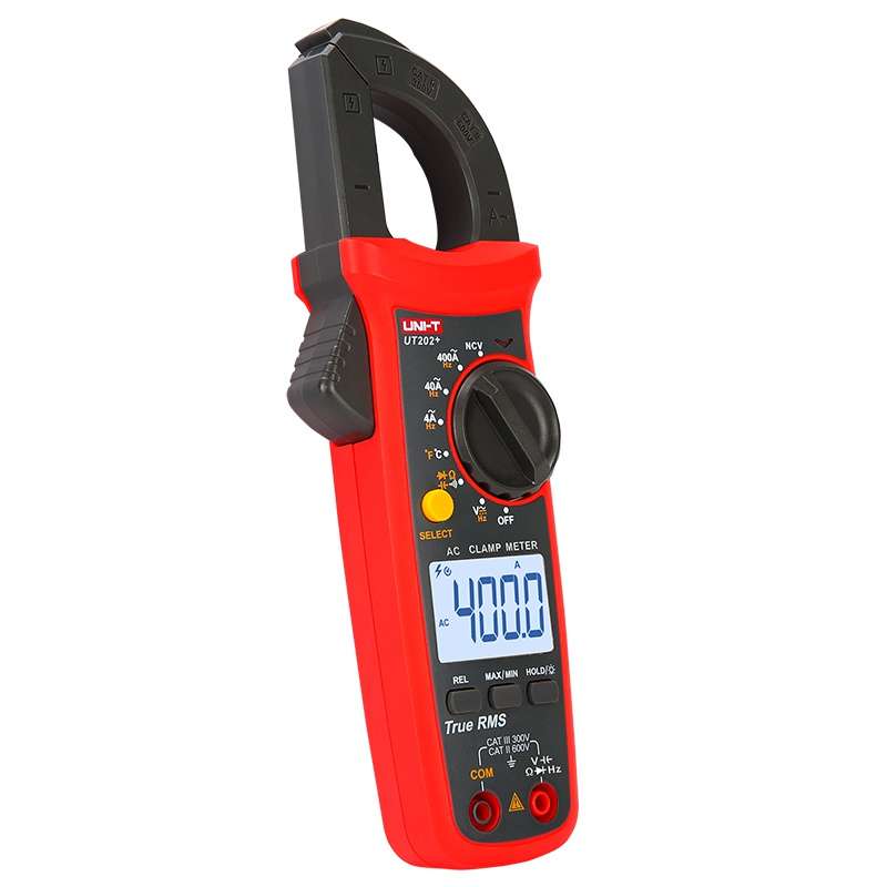 Clampmetru Digital Uni-T UT202, True RMS, Autoscalare, 600A AC, Capacitate, Frecventa, Testare Diode, Buzzer [4]