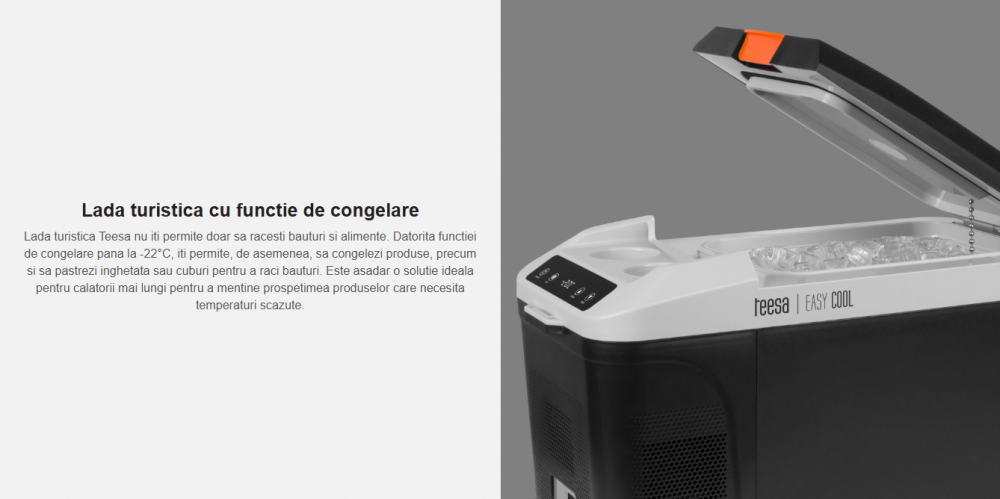 Frigider auto cu compresor, 13l, 20°C la -22°C, alimentare DC 12/24V, 100–240V AC, Afisaj led [16]