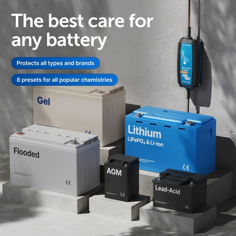 Incarcator redresor inteligent Victron Energy Blue Smart IP65 24V 5A, pentru baterii auto si moto (AGM, Gel, Li-ion, Deep Cycle), functie mentenanta si desulfatare [10]