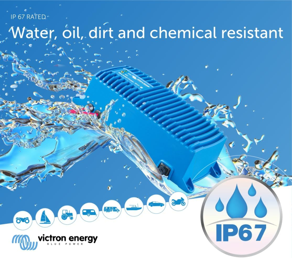 Incarcator redresor inteligent Victron Energy Blue Smart IP67 12V 7A, pentru baterii auto, moto, barca, rulota, AGM, Gel, Li-ion si Deep Cycle, functie mentenanta si desulfatare, protectie apa si praf [5]