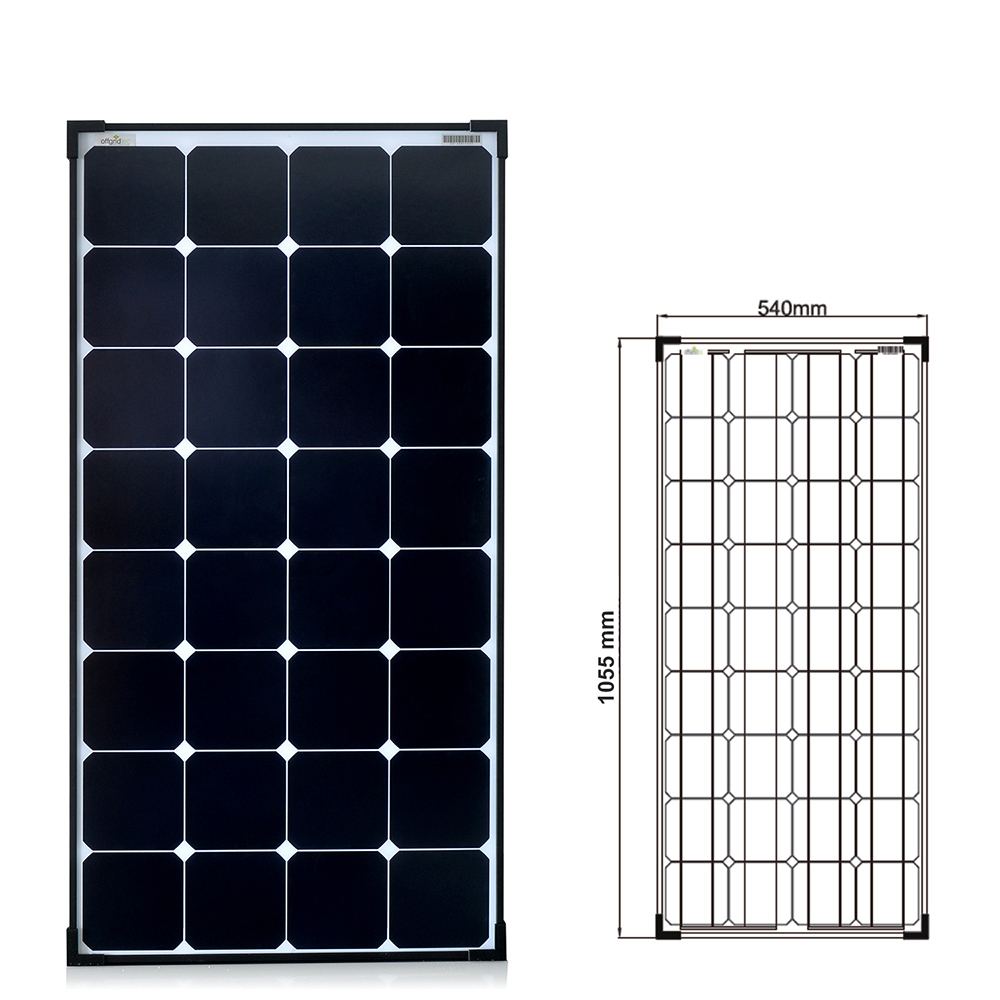 Kit fotovoltaic pentru rulota 120W, 12V, panou Sunpower SP-Ultra >21%, regulator Votronic MPP 170 CI compatibil EBL, ideal pentru autorulote si campervan-uri [2]