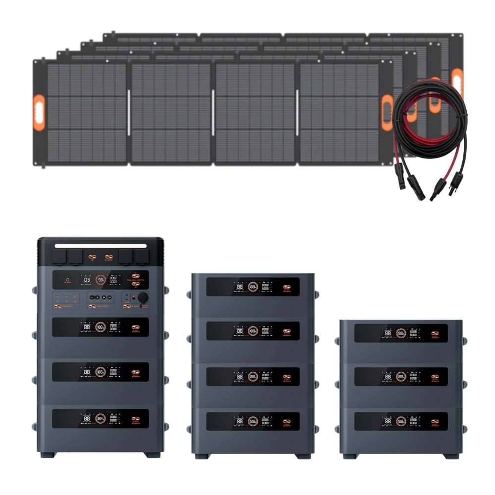 Kit generator solar portabil 2400W 22kWh Oscal PowerMax 2400Pro baterie auxiliara + panouri 4 x 200W [1]