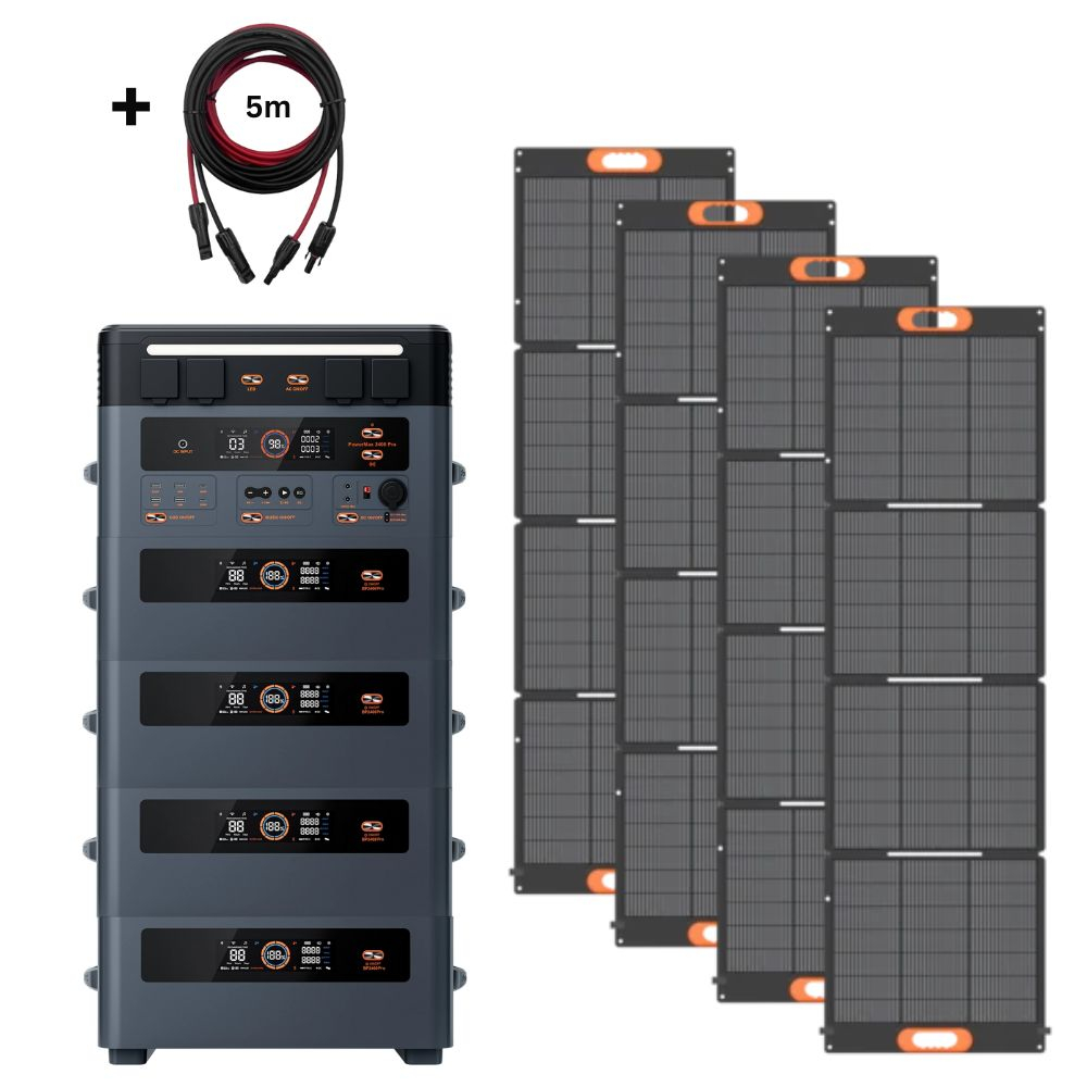 Kit generator solar portabil 2400W 9.9kWh Oscal PowerMax 2400Pro baterie auxiliara + panouri 4 x 200W [1]