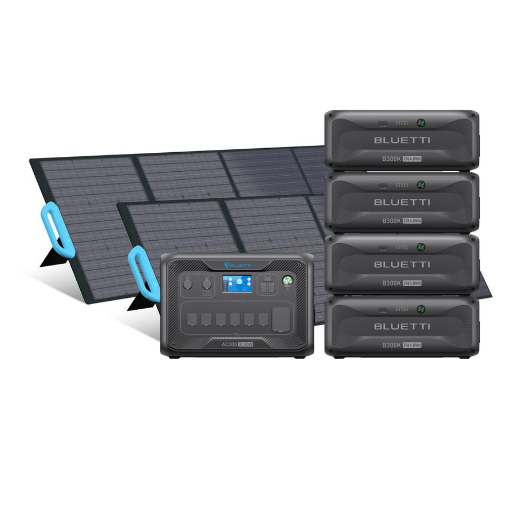 Kit Generator Solar Portabil 3000W 11059.2Wh Bluetti AC300 + B300K + 2X panou 200W [2]