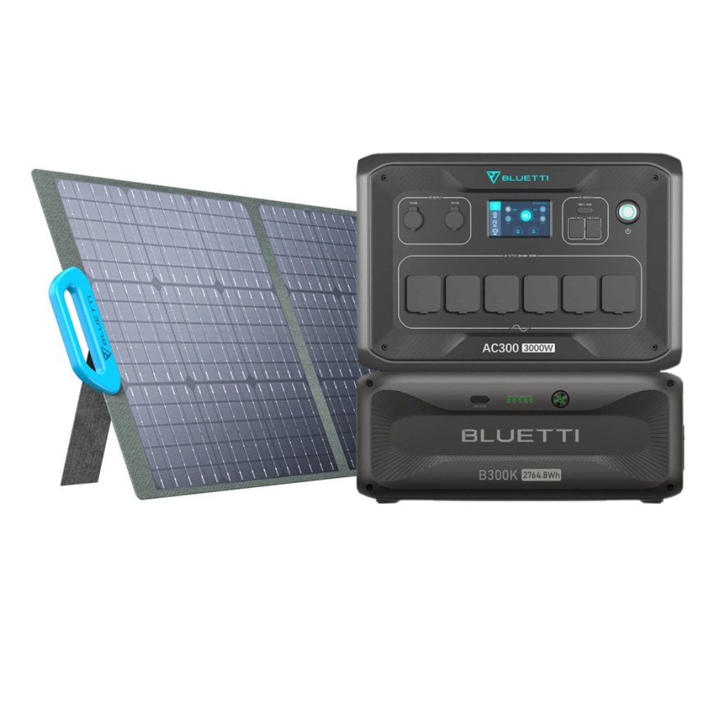 Kit Generator Solar Portabil 3000W 2764.8Wh Bluetti AC300 + B300K + Panou 200W [2]