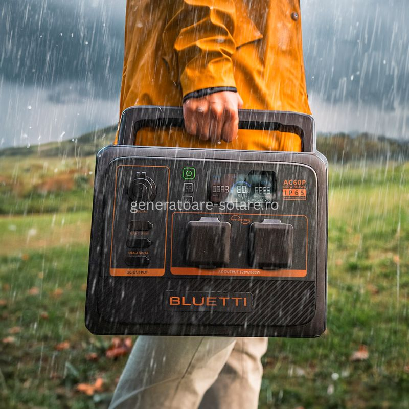 Kit Generator Solar Portabil 600W 1310Wh, Bluetti AC60P + B80P + panou 200W [25]