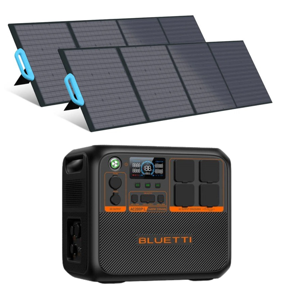 Kit Generator Solar Portabil Bluetti AC200PL 2400W 2304Wh cu 2 x panou 200W [2]