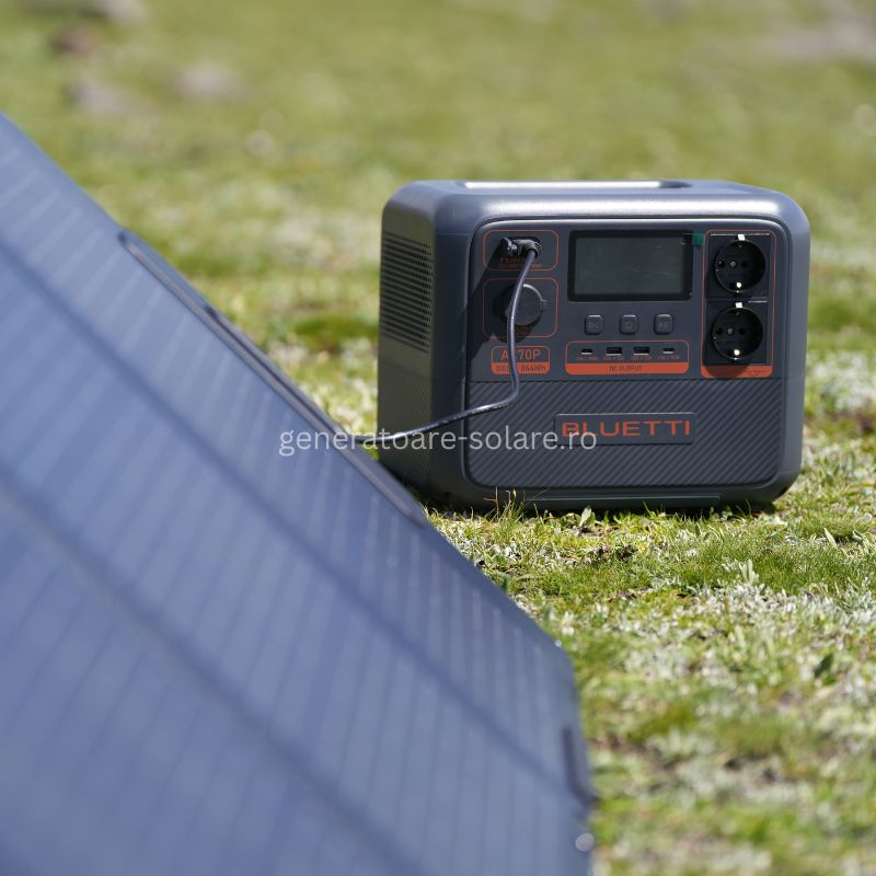 Kit Generator Solar Portabil Bluetti AC70P 1000W 864Wh LifePO4 + panou 200W [20]