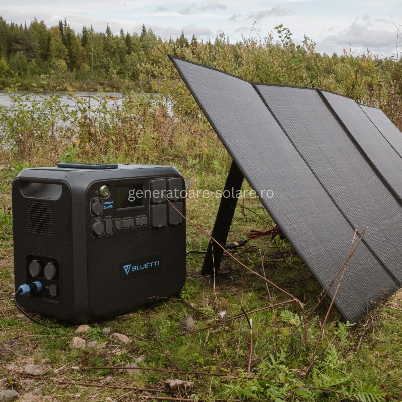 Kit Generator Solar Portabil Bluetti Poweroak 2200W 2048Wh Ac200Max + 2 X 200W [20]