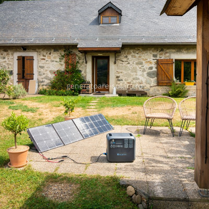 Kit Generator Solar Portabil Bluetti Poweroak 2200W 2048Wh Ac200Max + 2 X 200W [17]