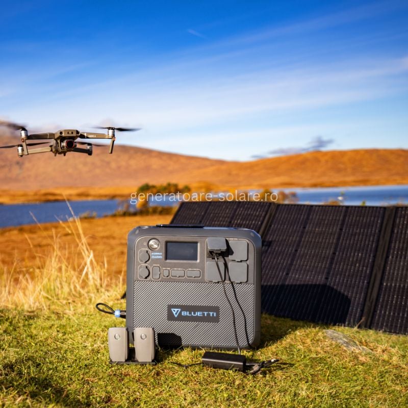 Kit Generator Solar Portabil Bluetti Poweroak 2200W 2048Wh Ac200Max + 3 X 200W [21]