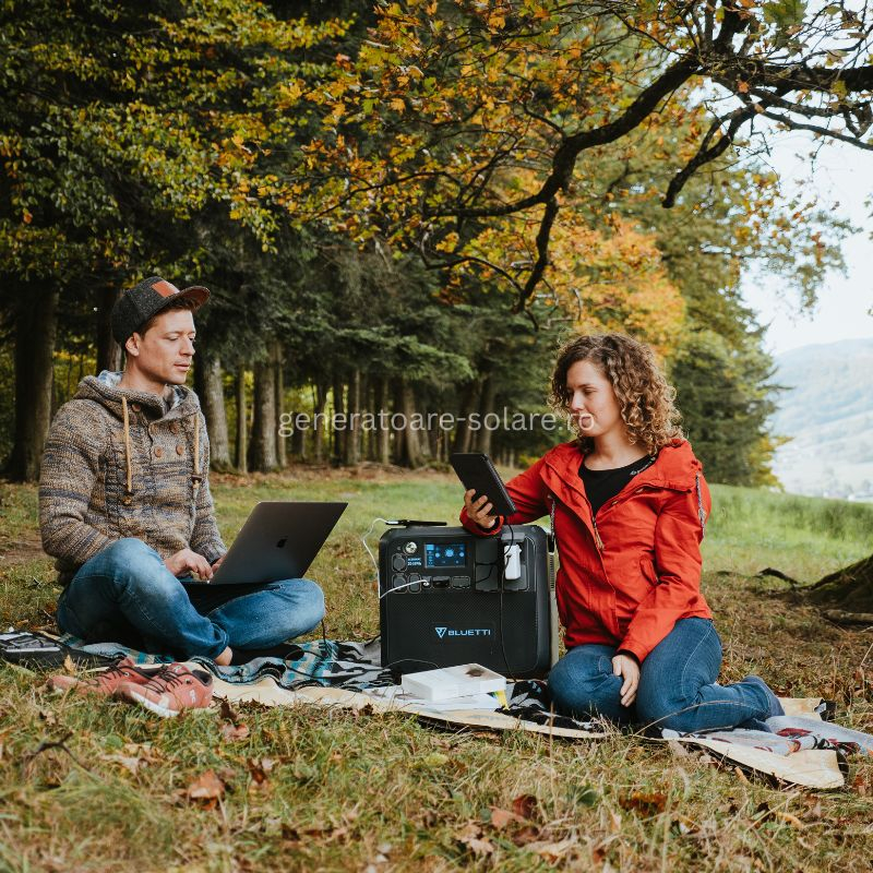 Kit Generator Solar Portabil Bluetti Poweroak 2200W 2048Wh Ac200Max + 3 X panou 400W [23]