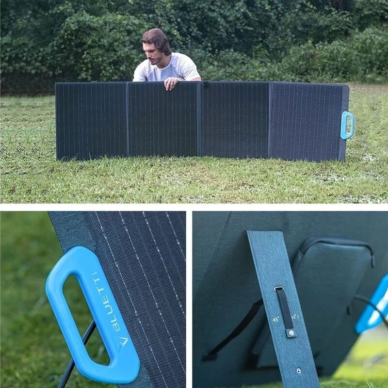 Kit Generator Solar Portabil Bluetti Poweroak 2200W 2048Wh AC200Max + Panou 200W [9]