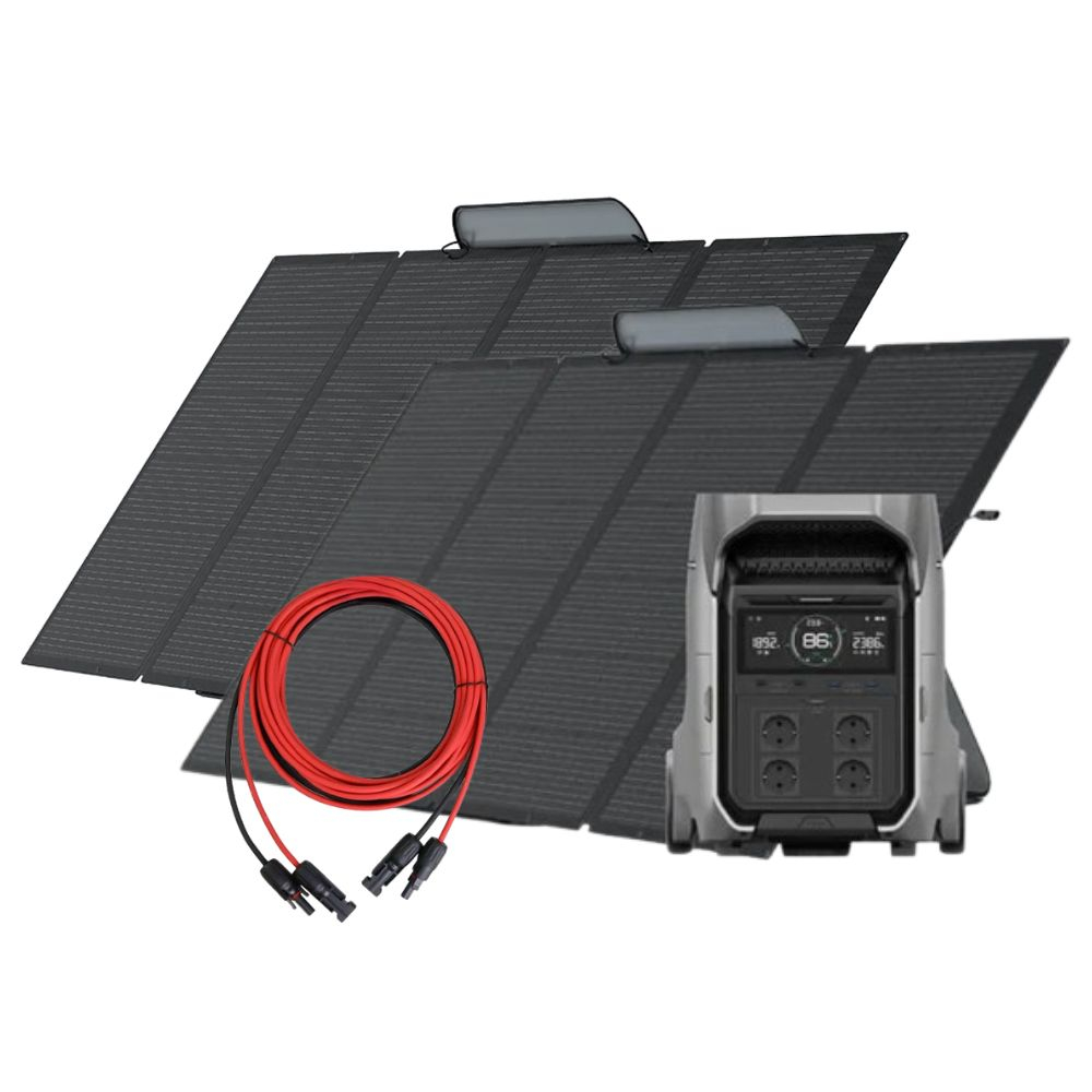 Kit Generator Solar Portabil EcoFlow Delta Pro 3 4000W 4096Wh cu panouri 2 x 400W [1]
