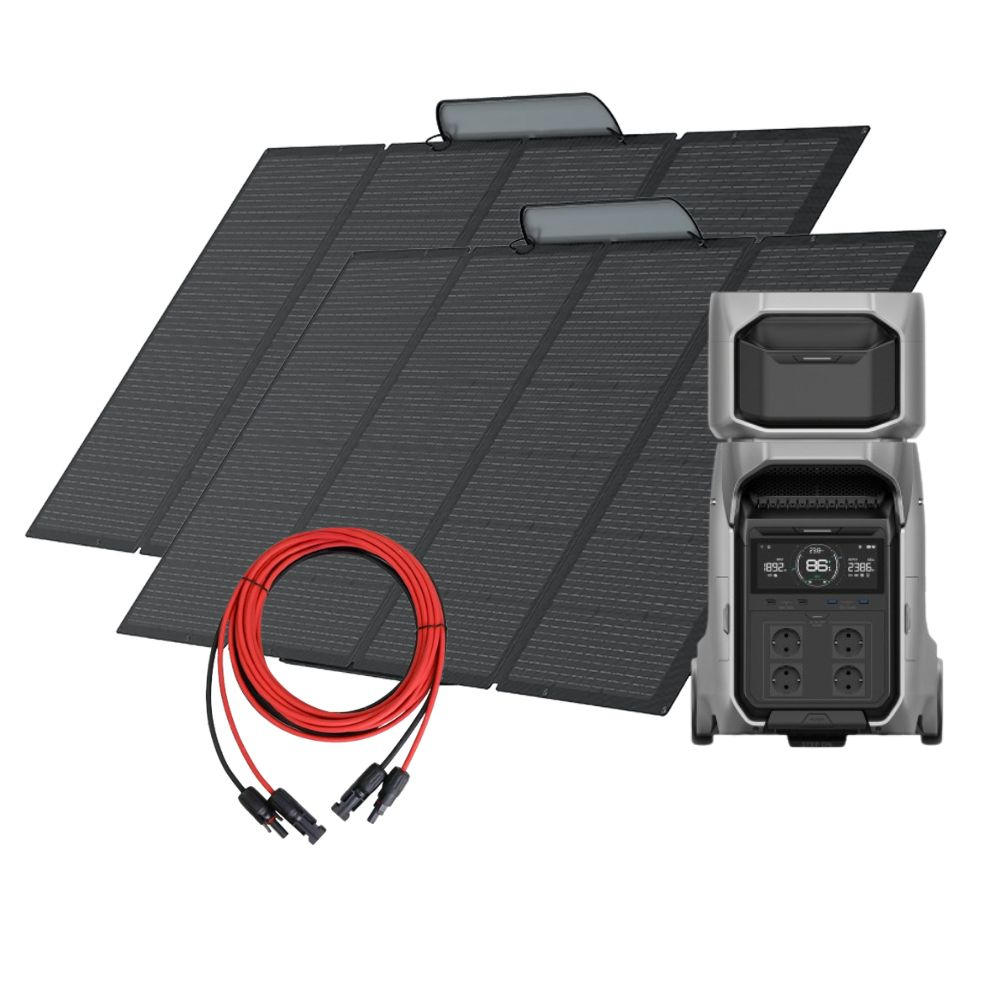 Kit Generator Solar Portabil EcoFlow Delta Pro 3 4000W 8192Wh cu panouri 2 x 400W [1]