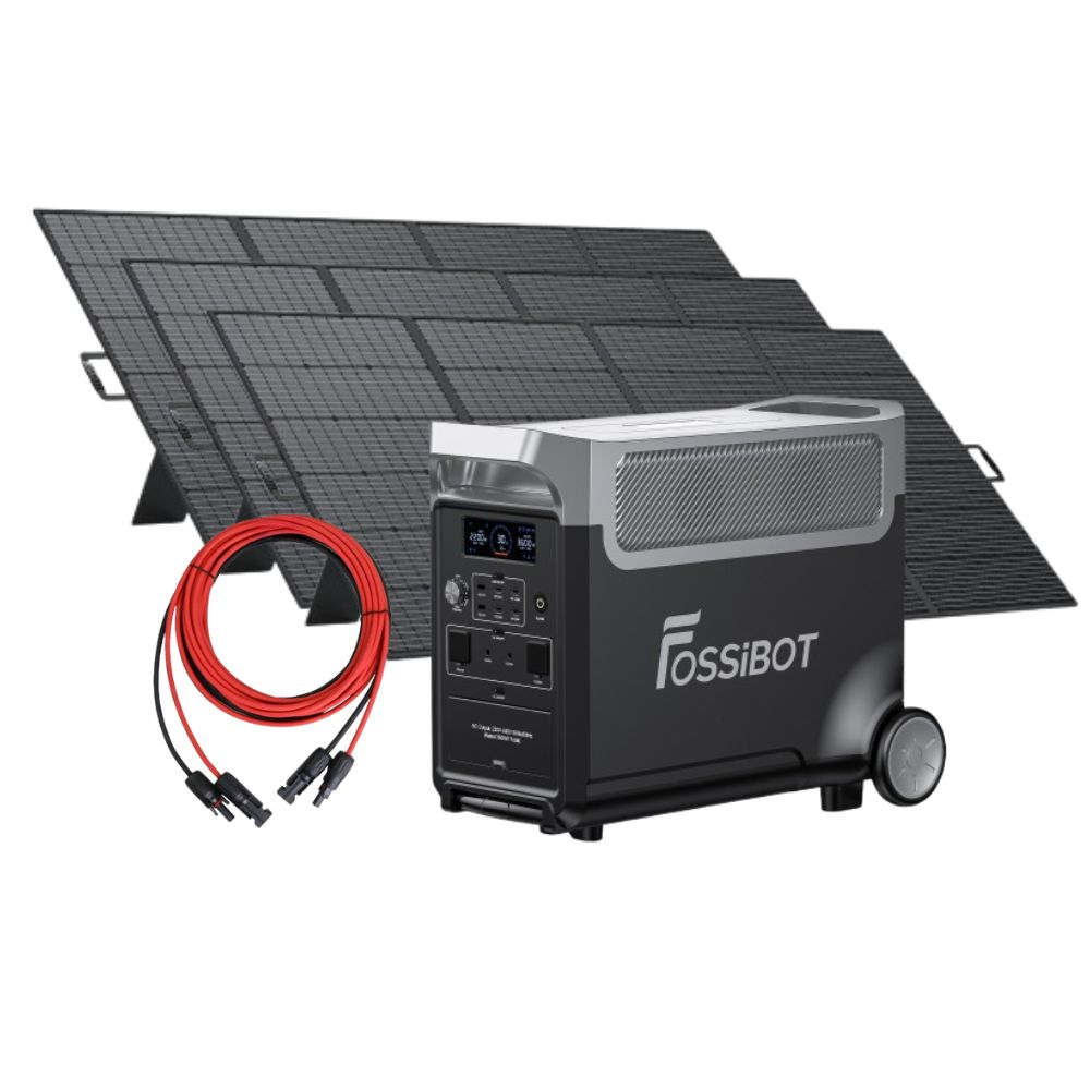 Kit generator solar portabil Fossibot F3600 Pro Negru, 3300W, 3840Wh cu panou 3 x 420W [1]