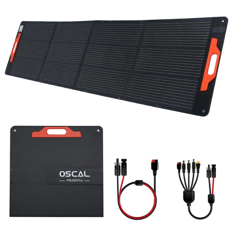 Kit generator solar portabil 2400W 22kWh Oscal PowerMax 2400Pro baterie auxiliara + panouri 4 x 200W [3]