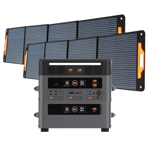 Kit generator solar portabil 2400W 3.88kWh Oscal PowerMax 2400Pro baterie auxiliara + panouri 2 x 200W [1]