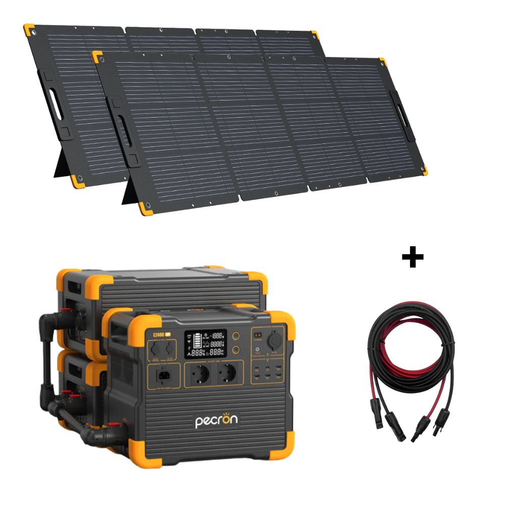 Kit generator solar portabil PECRON E2400LFP, 8192Wh, 2400W + 2 Panouri solare 200W [1]