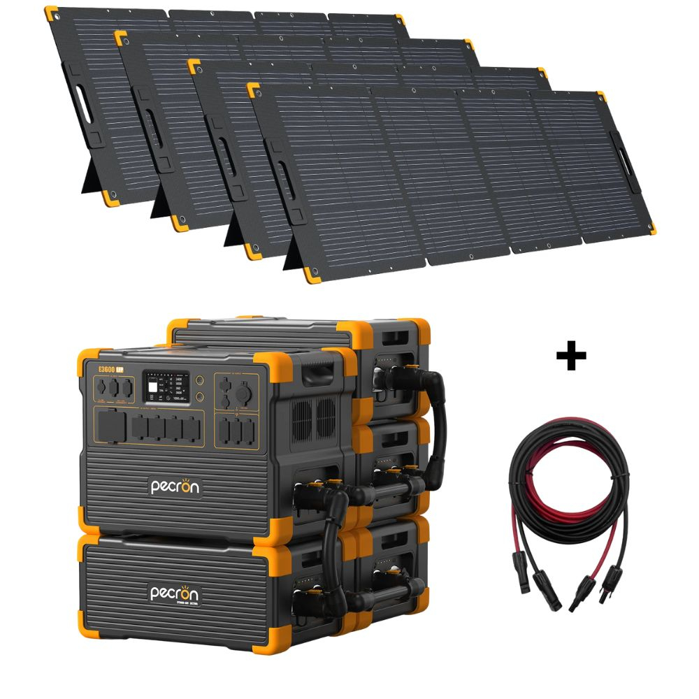 Kit generator solar portabil PECRON E3600LFP+EP3000, 15,360Wh 3600W + 4 panouri 200W [1]
