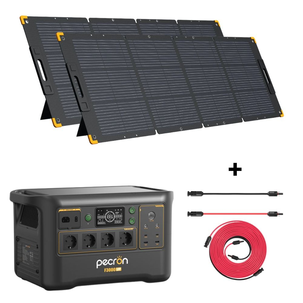 Kit generator solar portabil PECRON F3000LFP, 3072Wh 3600W + panouri 2 x 200W [1]
