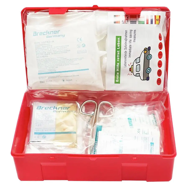 Kit siguranta auto, pachet legislativ obligatoriu de prim ajutor, trusa medicala, stingator, 2 triunghiuri [4]