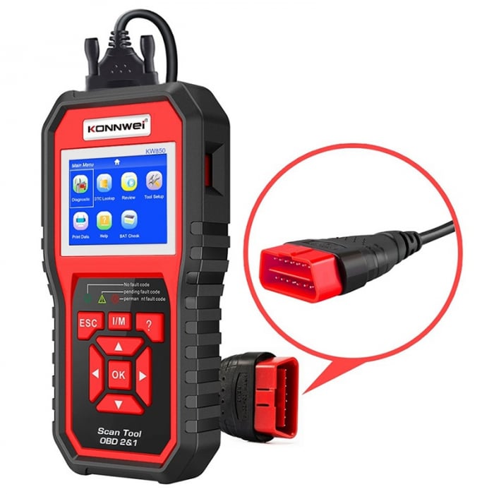 Diagnoza Auto Multimarca Konnwei KW 850 Full OBD2 Tester Auto Dedicat BMW Mini Cooper Mercedes Audi Diagnostic Scanner ABS ESP SRS Transmisie Motor Toate Marcile Dupa 1996 [5]