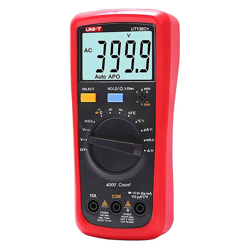 Multimetru Digital Uni-T UT136C, Autoscalare, Temperatura 1000°C, NCV, Tensiune DC/AC, Curent, Rezistenta, Compact [4]