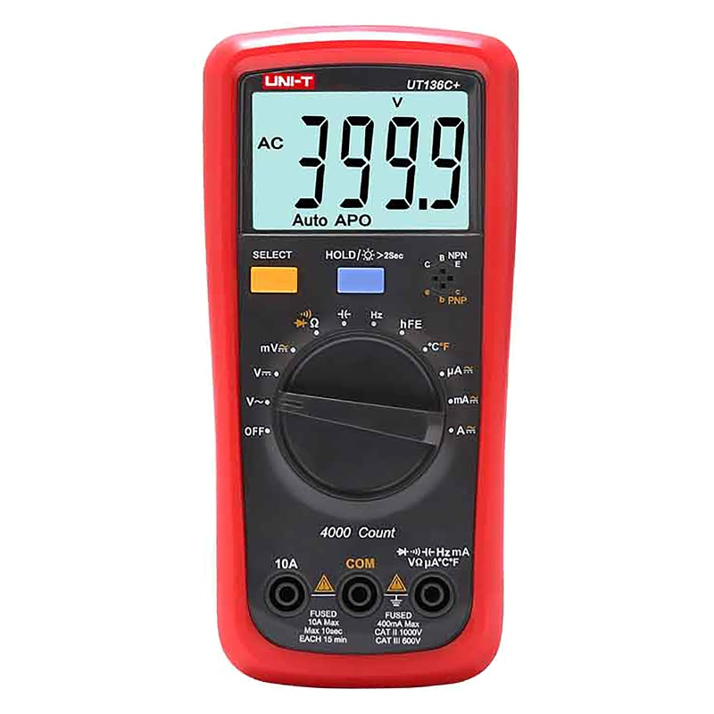 Multimetru Digital Uni-T UT136C, Autoscalare, Temperatura 1000°C, NCV, Tensiune DC/AC, Curent, Rezistenta, Compact [2]