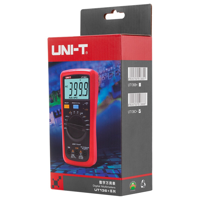 Multimetru Digital Uni-T UT136C, Autoscalare, Temperatura 1000°C, NCV, Tensiune DC/AC, Curent, Rezistenta, Compact [7]