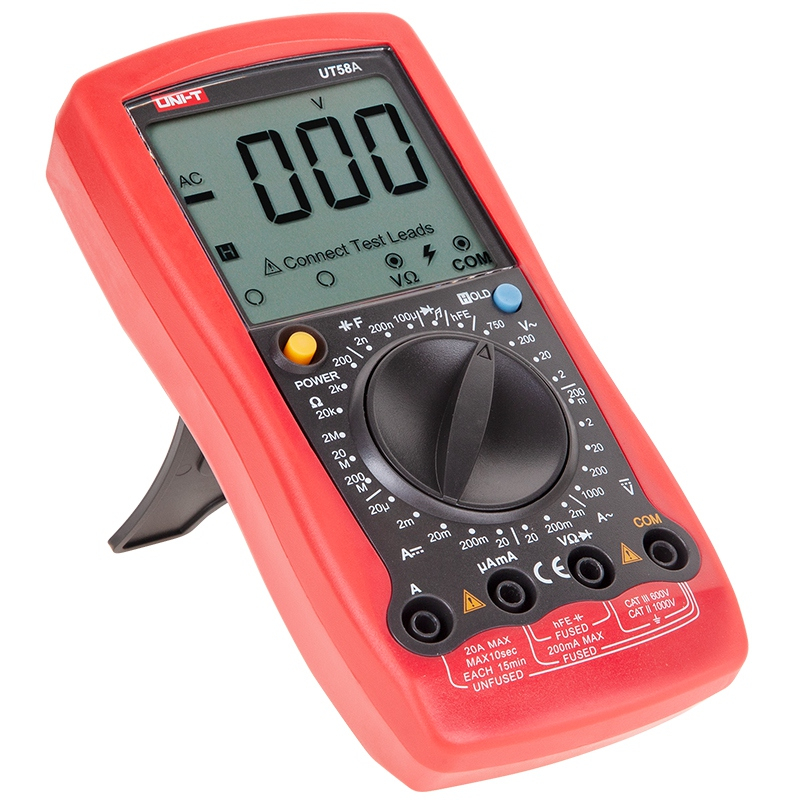 Multimetru Digital Uni-T UT58A, Capacitate 100µF, Tensiune DC/AC, Curent, Rezistenta, Oprire Automata, Continuitate [4]