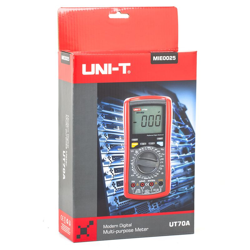 Multimetru Digital Uni-T UT70A, Inductanta 20H, Capacitate 100µF, Frecventa 10MHz, Temperatura 1000°C, Oprire Automata [6]