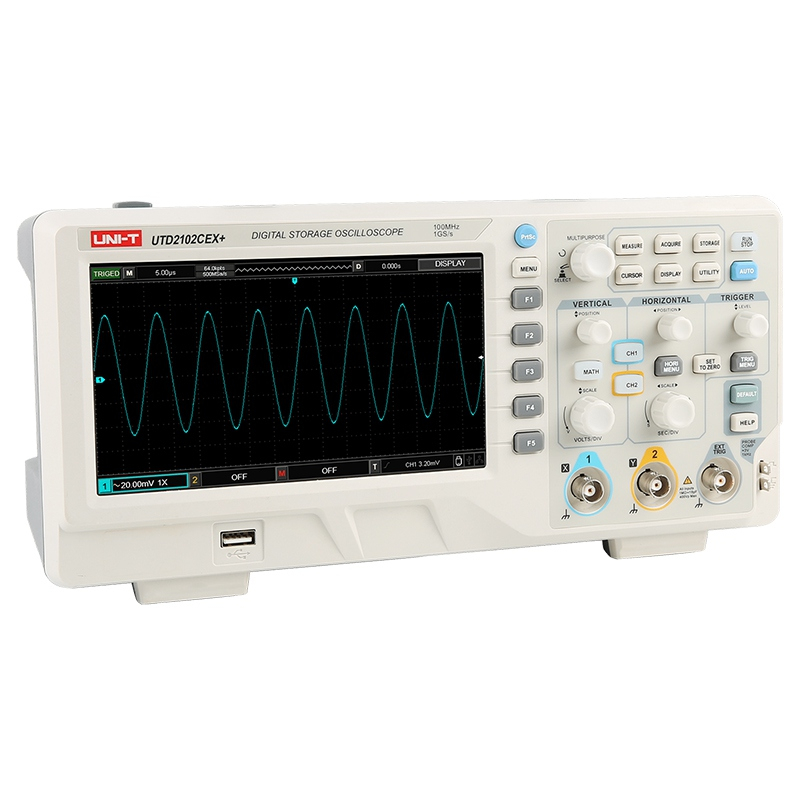 Osciloscop Digital Uni-T UTD2102CEX+, 2 Canale, 100MHz, 1GSa/s, USB, Afisaj 7 inch [3]