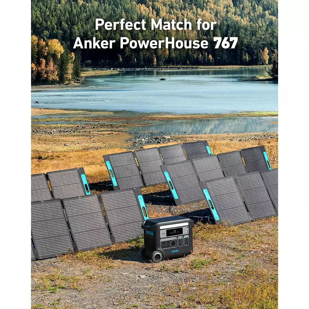 Panou solar portabil Anker Solix PS200, incarcator solar pliabil 200W, IP67, 4 unghiuri, compatibil cu Anker Solix F2000 [13]
