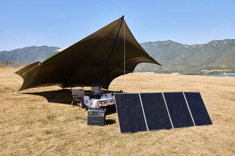 Panou Solar Portabil 420W Bluetti PV420, Monocristalin, ETFE, MC4, Pliabil [9]