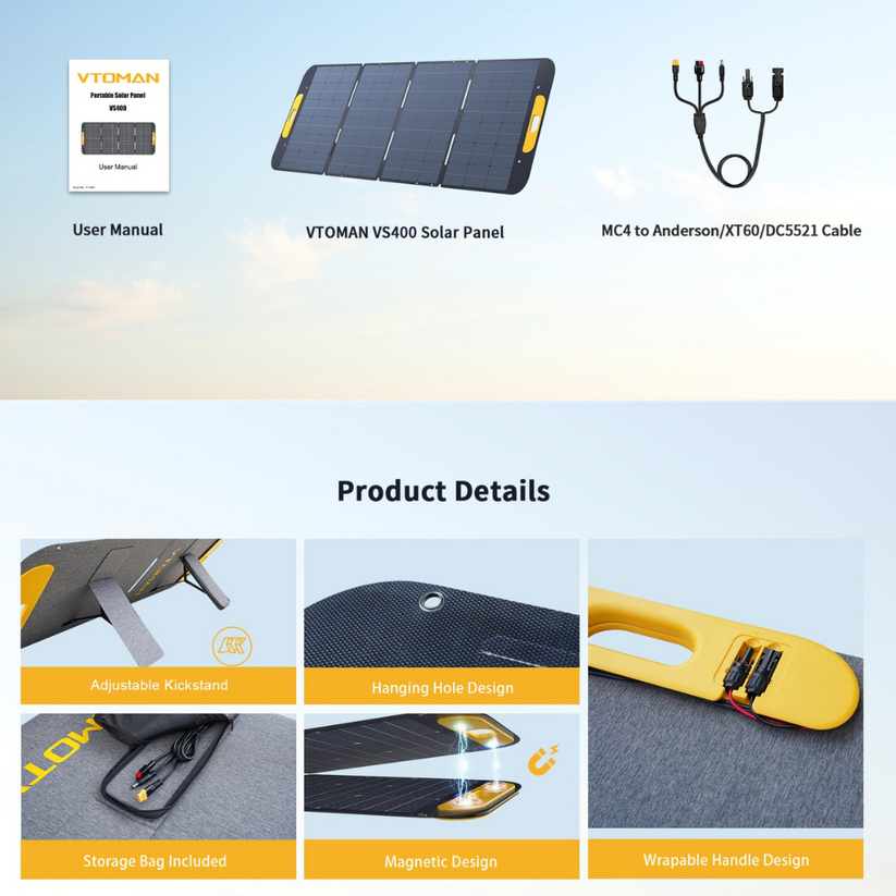 Panou solar portabil VTOMAN VS400 400 W [4]