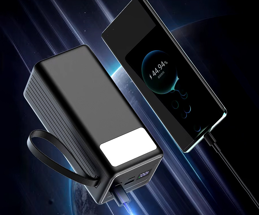 Power bank Platinet PMPB7020 70000mAh 20W PD negru, cu lanterna, pentru camping, pene de curent, urgente [6]