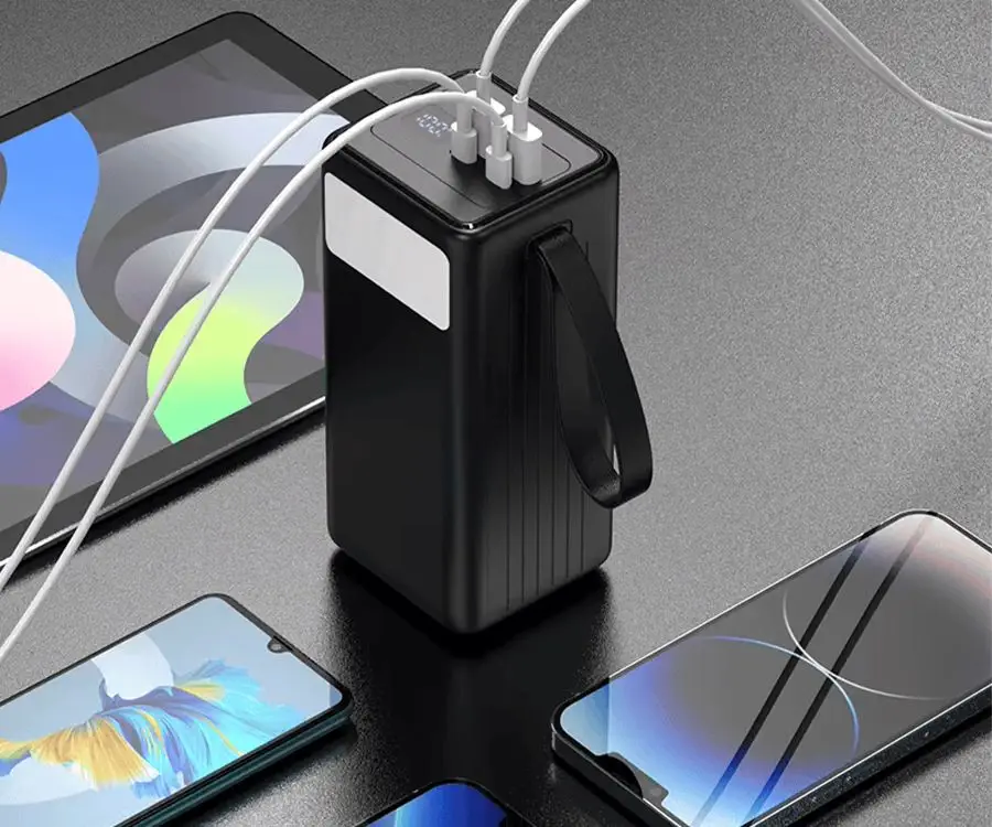 Power bank Platinet PMPB7020 70000mAh 20W PD negru, cu lanterna, pentru camping, pene de curent, urgente [5]