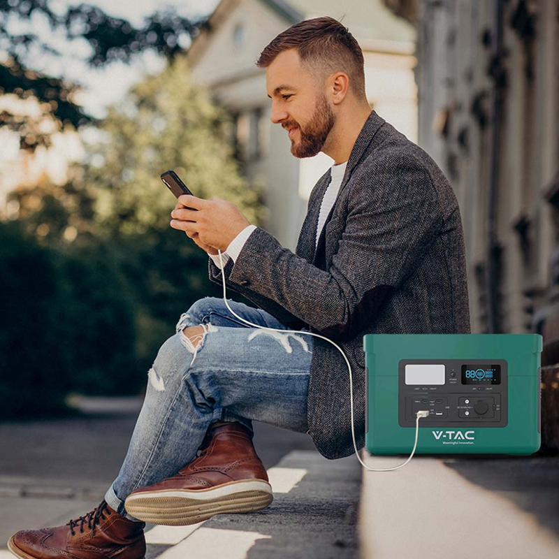 Kit Generator Solar Portabil V-TAC VT-1001N 1000W 1024Wh cu panou 120W [16]