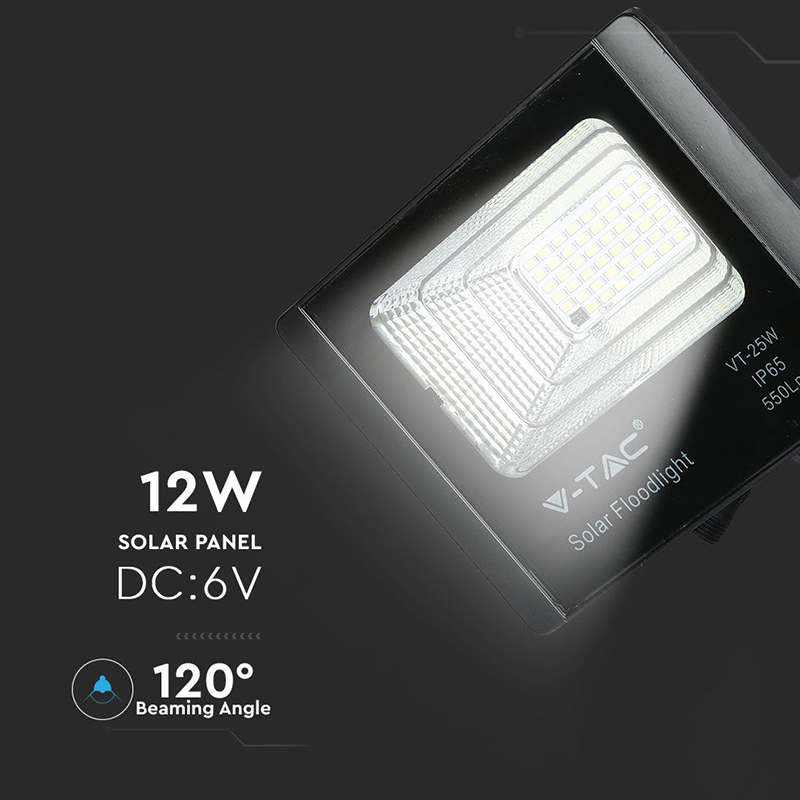 Proiector LED solar 12W 6000K IP65 pentru exterior cu panou solar [14]